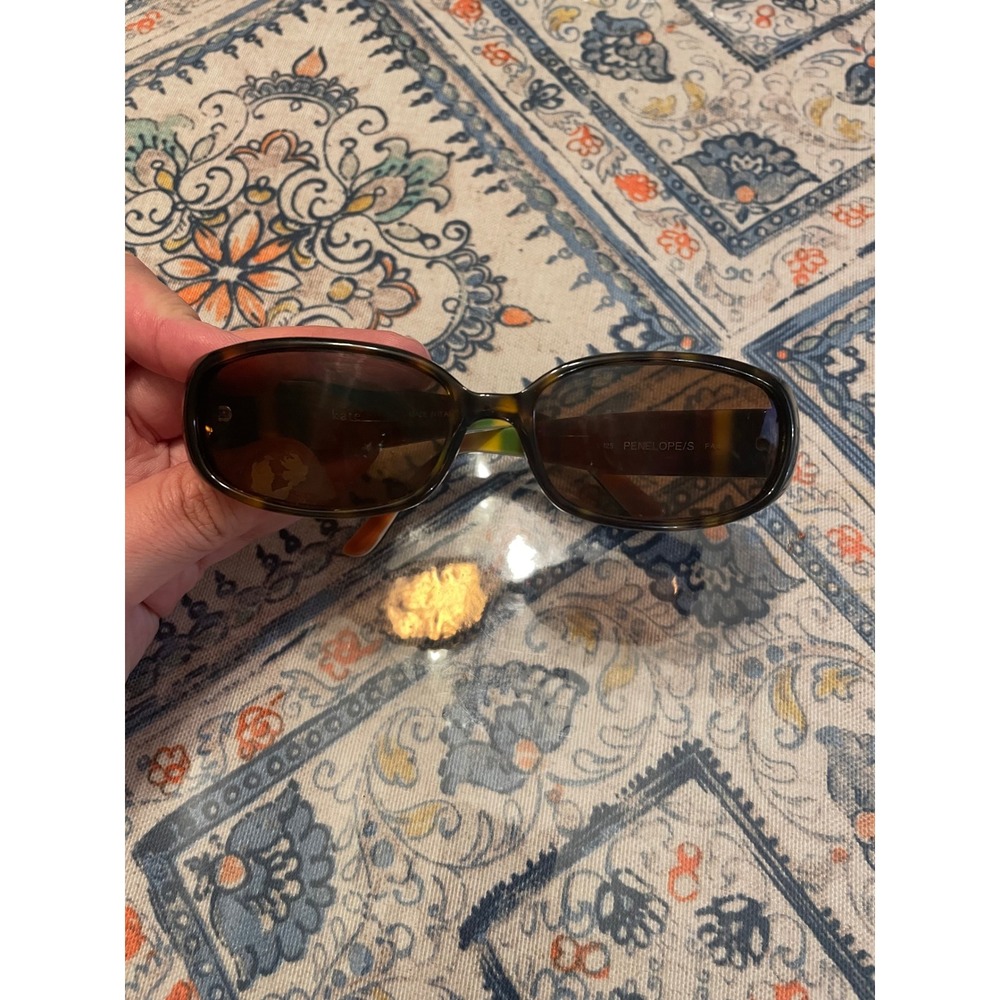 Kate Spade Penelope/S Tortoise Shell Oval Sunglasses Made in Italy Brown Lens